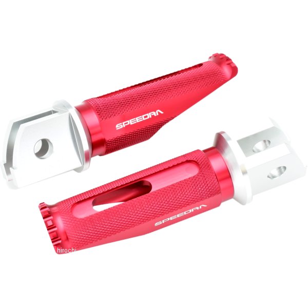 アルミ削り出しステップ レーシングタイプ タンデム側 21年以降 MT-09 シルバー/赤