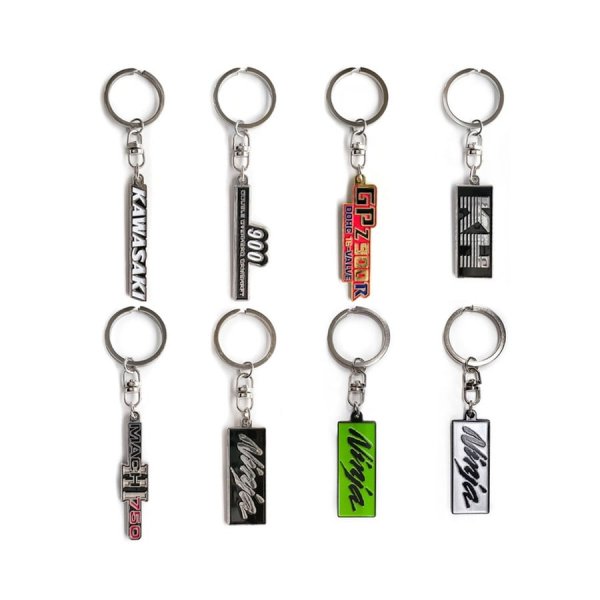 ジュウロクホウイ カワサキ モーターサイクルエンブレムメタルキーホルダーコレクション 8個入BOX