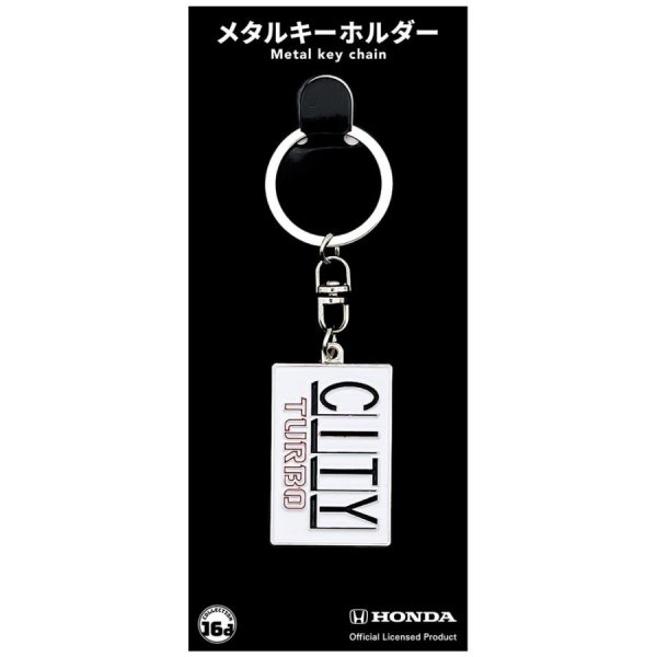 ジュウロクホウイ ホンダ シティターボ PRロゴ メタルキーホルダー