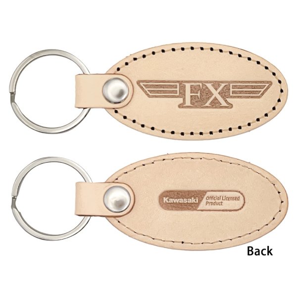 ジュウロクホウイ カワサキ Z400FXエンブレム国産レザーキーホルダー