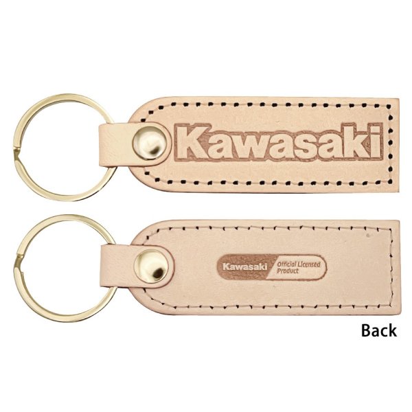 ジュウロクホウイ カワサキ タンクエンブレム国産レザーキーホルダー