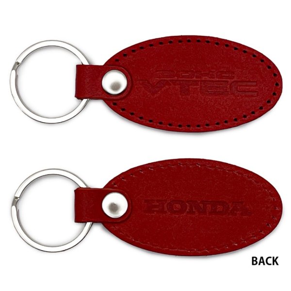 ジュウロクホウイ ホンダ DOHC Vテック エンブレム 国産レザーキーホルダー