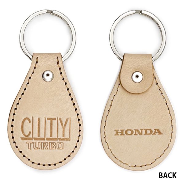 ジュウロクホウイ ホンダ シティターボ PRロゴ 国産レザーキーホルダー