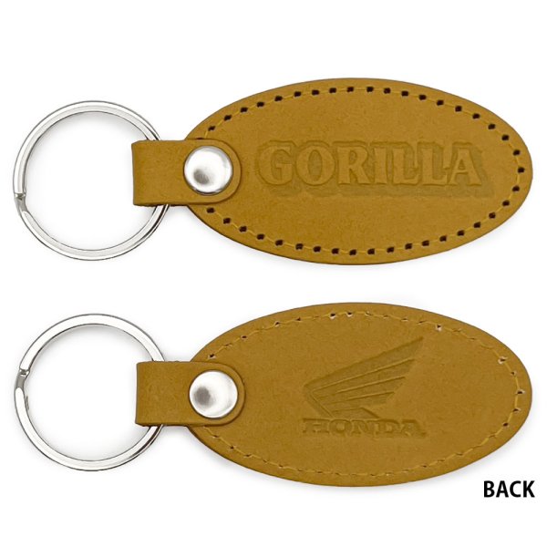 ジュウロクホウイ ホンダ GORILLA デカールロゴ 国産レザーキーホルダー