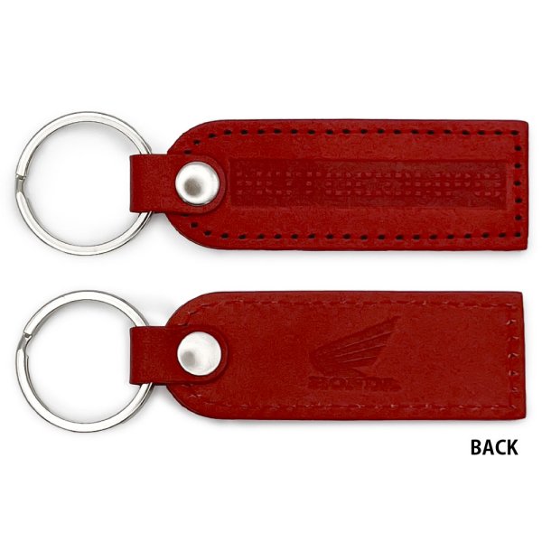 ジュウロクホウイ ホンダ MOTOCOMPO デカールロゴ 国産レザーキーホルダー