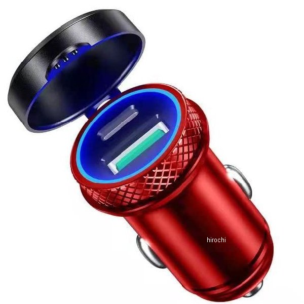 ソケット 防水 QC3.0 レッド