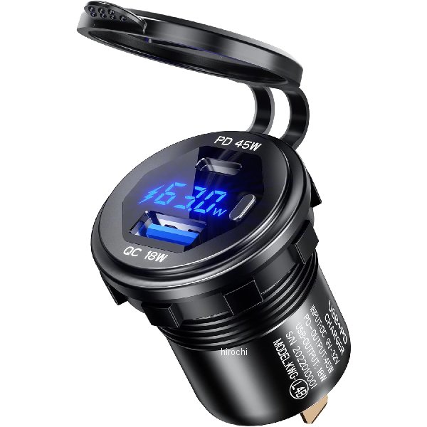 デュアル USB PD/QC3.0 ブラック