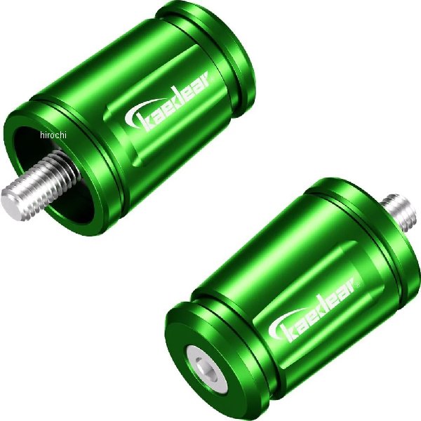 可変バーエンド ホンダ、ヤマハ、スズキ、M6 グリーン