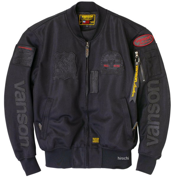 春夏モデル メッシュMA-1ジャケット 黒/黒 XLサイズ