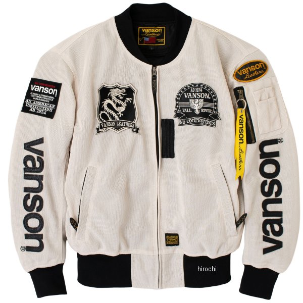 春夏モデル メッシュMA-1ジャケット アイボリー/黒 2XLサイズ