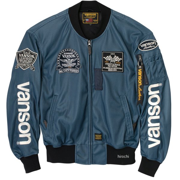 春夏モデル メッシュMA-1ジャケット ネイビー/アイボリー XLサイズ