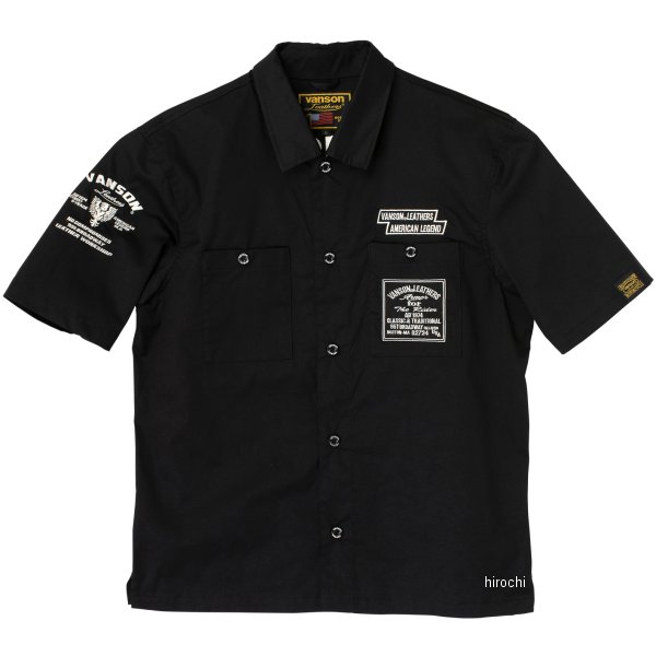 春夏モデル ワークシャツ 黒/アイボリー 2XLサイズ