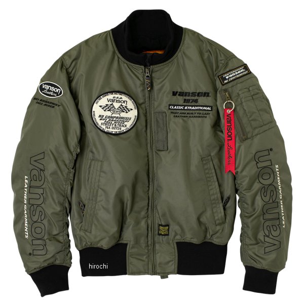 秋冬モデル MA-1 ジャケット カーキ/黒 Lサイズ