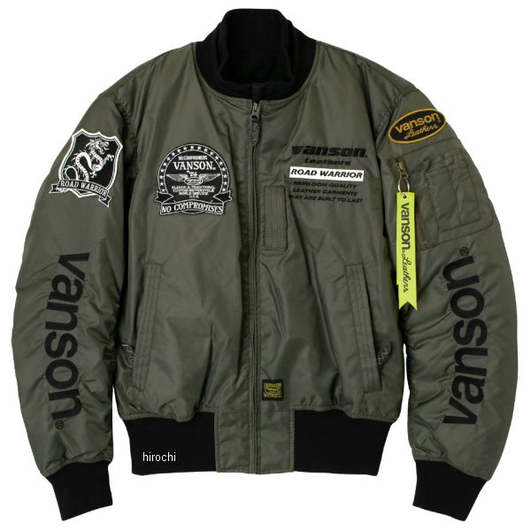 秋冬モデル MA-1 ジャケット カーキ/黒 2XLサイズ