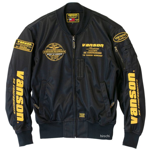 2025年春夏モデル メッシュMA-1ジャケット 黒/黄 XLサイズ