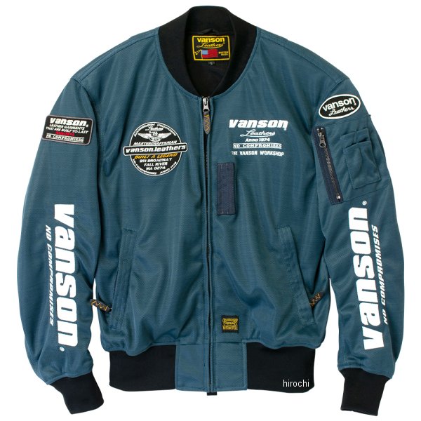 2025年春夏モデル メッシュMA-1ジャケット ネイビー/白 Lサイズ