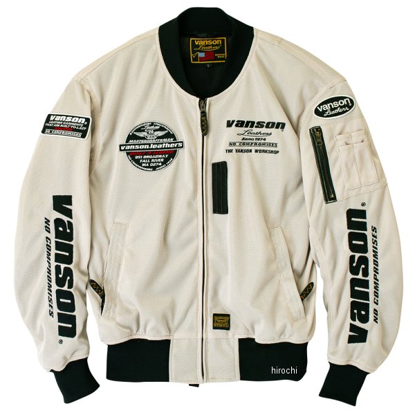 2025年春夏モデル メッシュMA-1ジャケット アイボリー/黒 XLサイズ