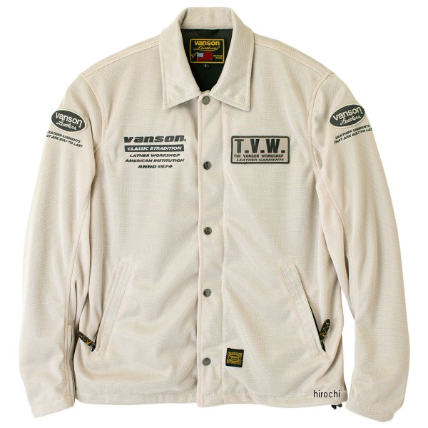 2025年春夏モデル メッシュコーチジャケット アイボリー/ガンメタリック XLサイズ