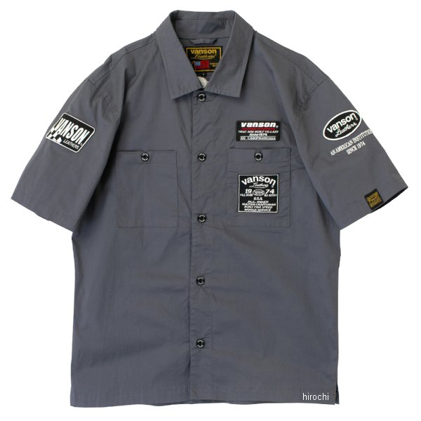 2025年春夏モデル ワークシャツ グレー/白 Mサイズ