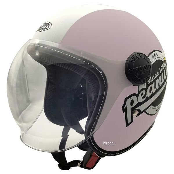 SNOOPY HIGHWAY RIDER ハイウェイライダー シールド付 ジェットヘルメット ピンク マット SM