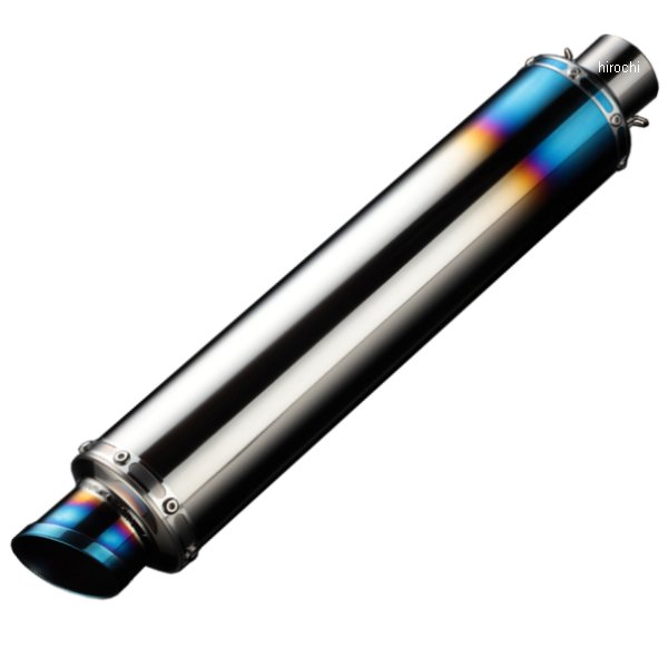 汎用サイレンサー スラッシュテール φ100X450mm 差込径φ60.5 チタン焼有