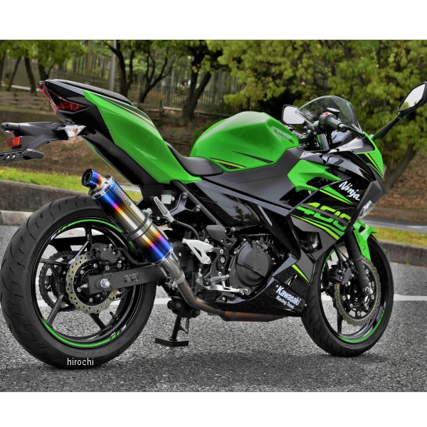 スリップオンマフラー R-EVO 18年 ニンジャ400 ヒートチタン