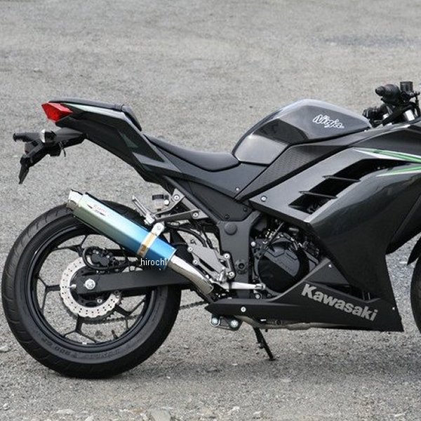 フルエキゾースト 80D-RAPTOR 13年以降 ニンジャ250、Z250 ブルーチタン