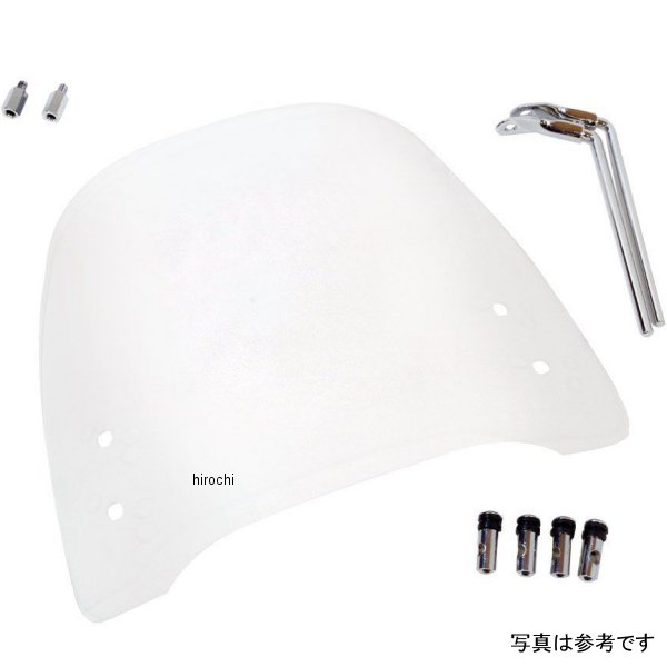 汎用ウインドスクリーン 原付用 8mm正ネジ2個アダプター付き クリア