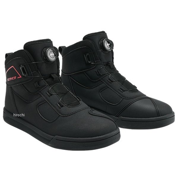 ライディングシューズ 24cm 黒/赤