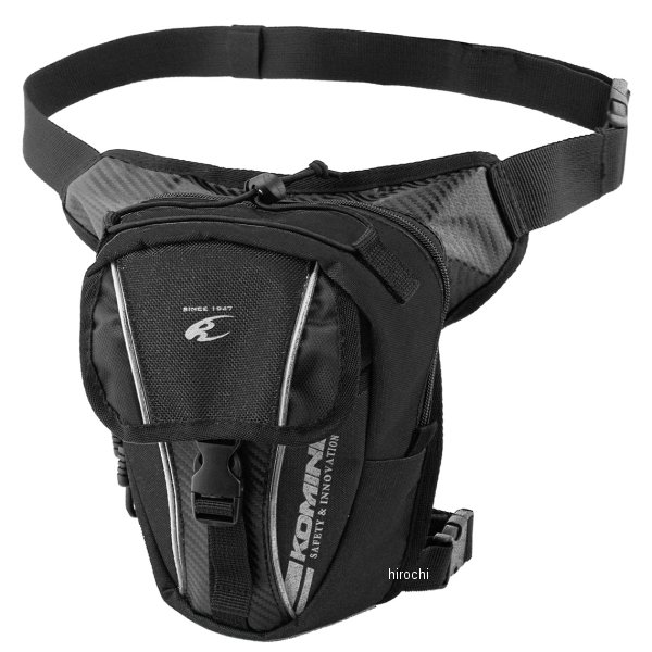 SA-053 KOMINE ライディングレッグバッグ1 リフレクティブブラック