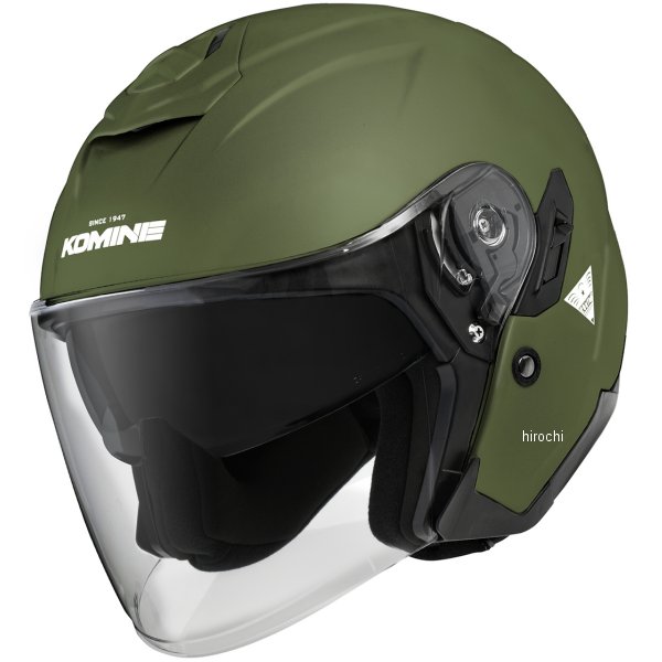 HK-172  KOMINE FL コンポジット FRP ジェットヘルメット オリーブ Mサイズ