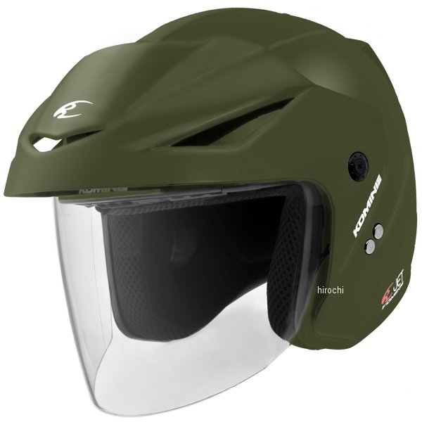 HK-1651  KOMINE ジェットヘルメット エーラ2 オリーブ Lサイズ