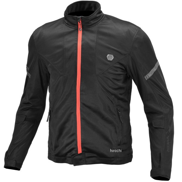 春夏モデル プロテクトフルメッシュジャケット ネオ 黒/赤 3XLサイズ