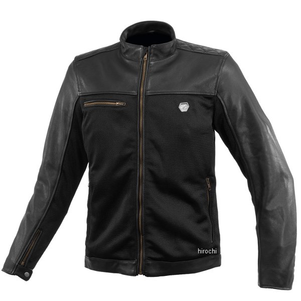 春夏モデル ハーフレザーメッシュジャケット 黒 5XLBサイズ
