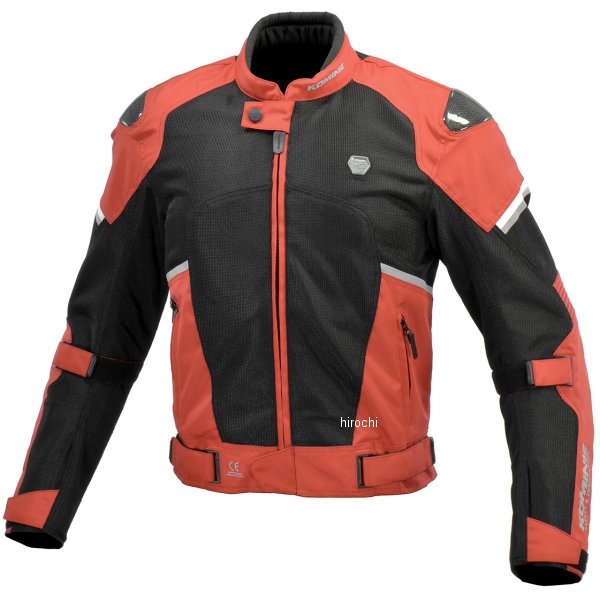 春夏モデル プロテクトカーボンメッシュジャケット 赤/黒 XLサイズ