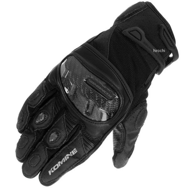 春夏モデル プロテクトレザーメッシュグローブ グレン 黒 Lサイズ