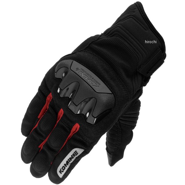 春夏モデル プロテクトメッシュグローブ 黒/赤 3XLサイズ