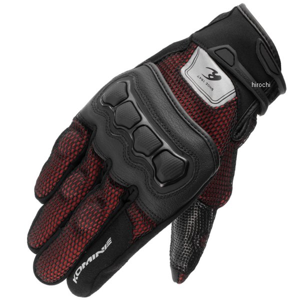 春夏モデル プロテクト3Dメッシュグローブ 赤 XLサイズ