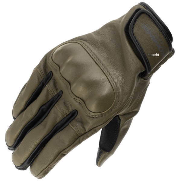 GK-252  KOMINE プロテクトゴートレザーグローブ オリーブ Lサイズ
