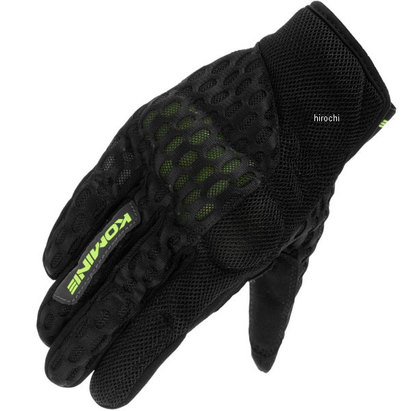 春夏モデル プロテクトクーリングメッシュグローブ 黒/ネオン 2XLサイズ