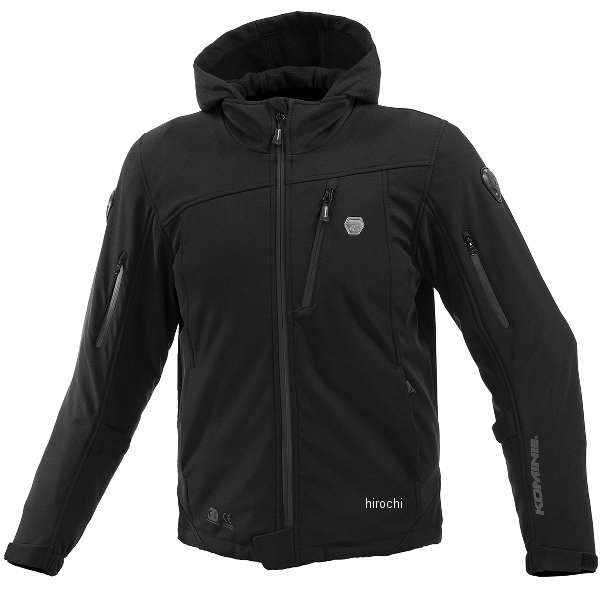 KOMINE 秋冬モデル プロテクトソフトシェルウインターパーカ 黒 WLサイズ