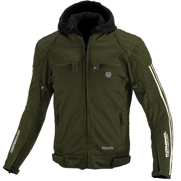 KOMINE 秋冬モデル プロテクトウインターパーカ オリーブ Lサイズ