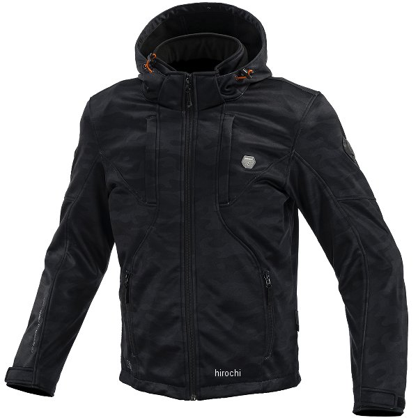 KOMINE 秋冬モデル プロテクトソフトシェルシステムパーカ ブラックカモ Lサイズ