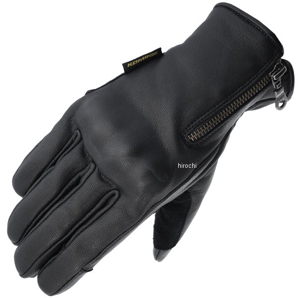 KOMINE 秋冬モデル レザーウィンターショートグローブ Zシリーズ 黒 Lサイズ