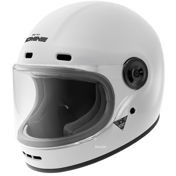 HK-190  KOMINE ネオレトロフルフェイスヘルメット ペールホワイト Mサイズ