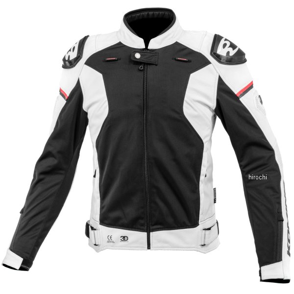 KOMINE 春夏モデル レザーメッシュ Rスペックジャケット 白 3XLサイズ