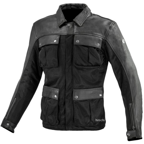 KOMINE 春夏モデル レザーメッシュロングジャケット 黒 Lサイズ
