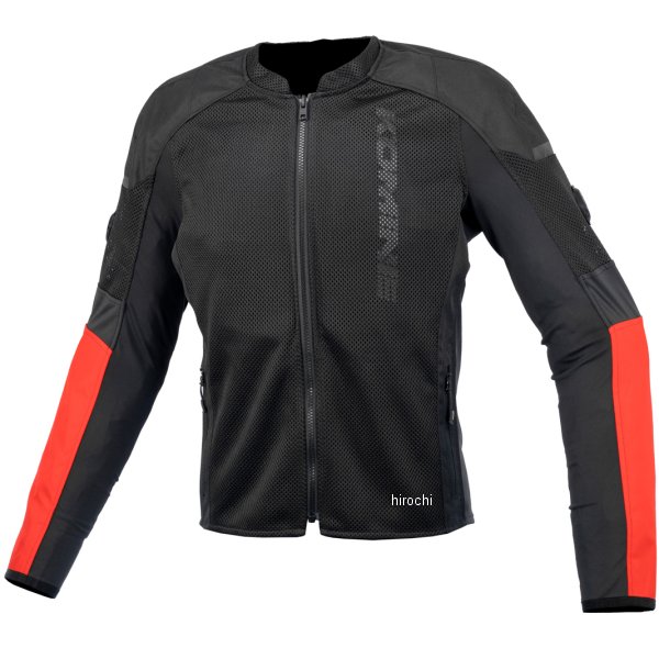 KOMINE 春夏モデル ヘビーメッシュスクランブラージャケット ブラックレッド Lサイズ