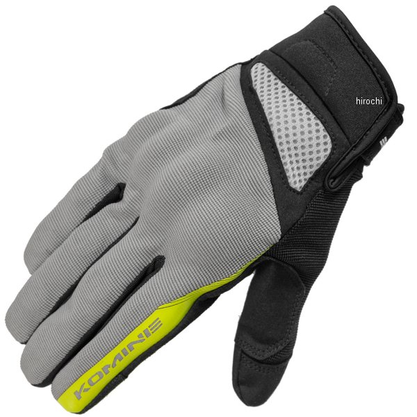 KOMINE 春夏モデル 3D プロテクトメッシュグローブ ガンメタル Mサイズ