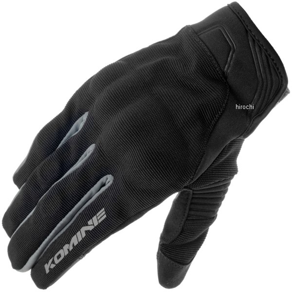 KOMINE 春夏モデル プロテクトメッシュグローブ ブレイブ ブラックダークグレー XLサイズ